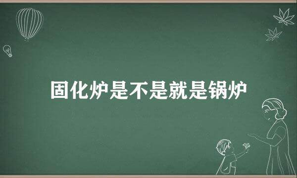 固化炉是不是就是锅炉