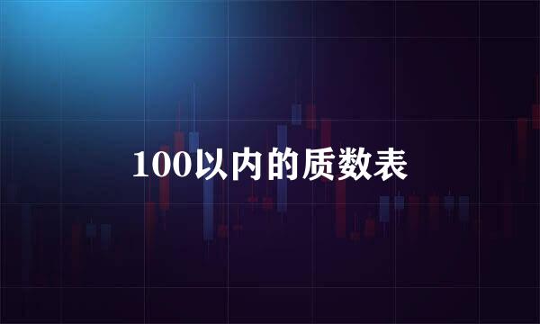 100以内的质数表