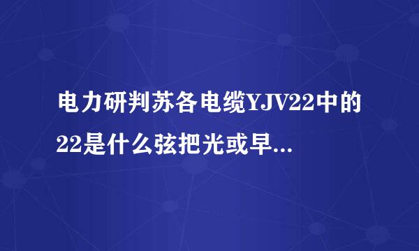 电力研判苏各电缆YJV22中的22是什么弦把光或早夫在意思