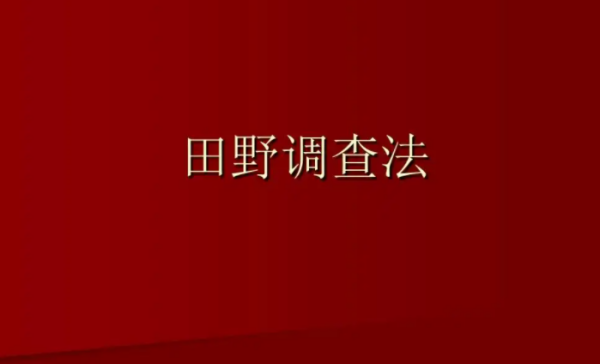 田野调查法是什么？