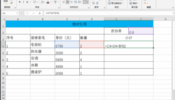 绝对引用和相对引用的区别