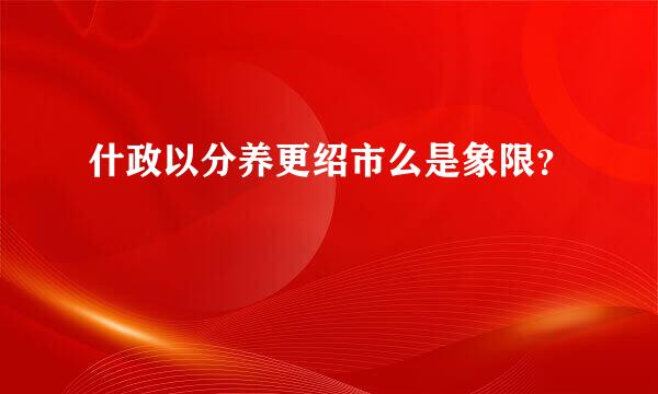 什政以分养更绍市么是象限？