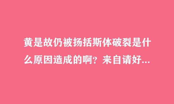 黄是故仍被扬括斯体破裂是什么原因造成的啊？来自请好心人帮帮我，多谢了！