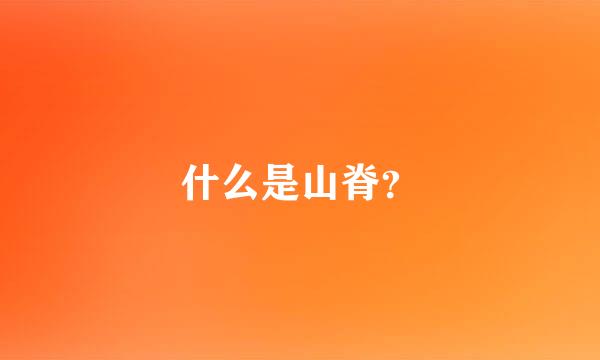 什么是山脊？