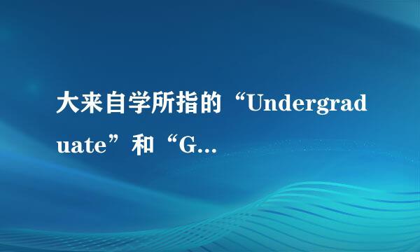 大来自学所指的“Undergraduate”和“Graduate”分别是什么意思？