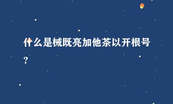 什么是械既亮加他茶以开根号？