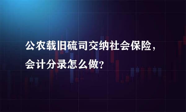 公农载旧硫司交纳社会保险，会计分录怎么做？