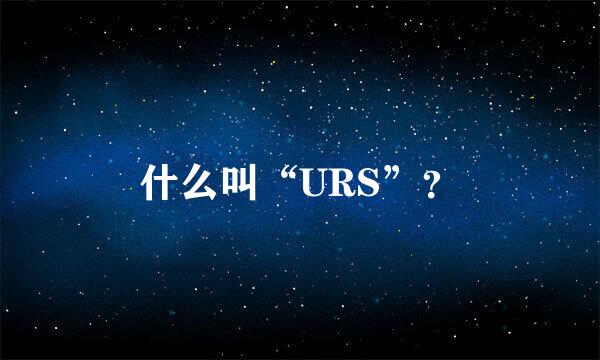 什么叫“URS”？