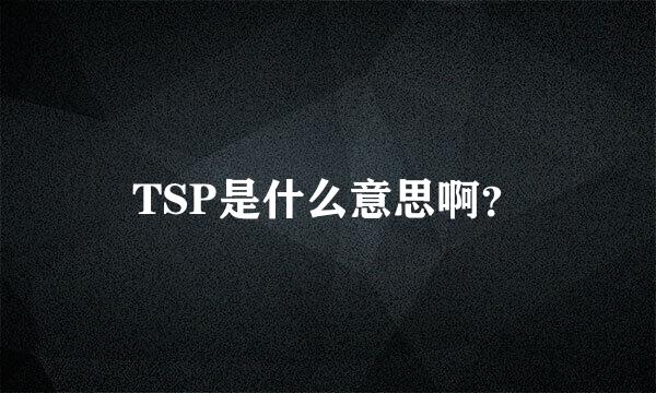 TSP是什么意思啊？