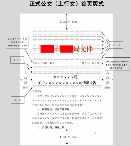 正规公文打字的字号和字体