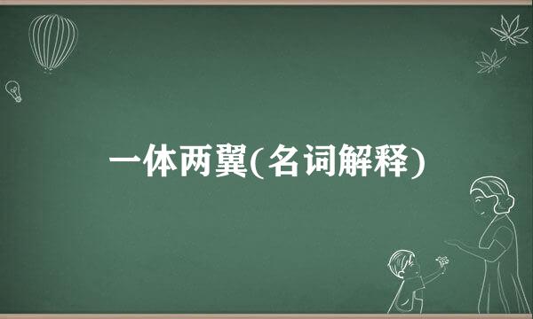 一体两翼(名词解释)