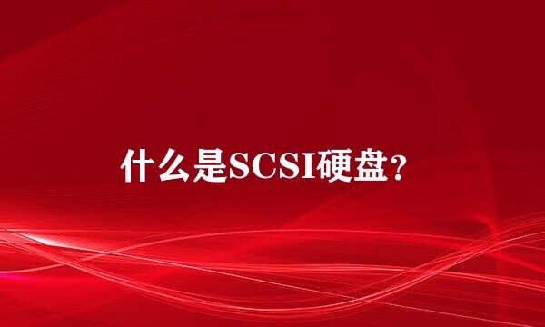 什么是SCSI硬盘？