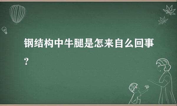 钢结构中牛腿是怎来自么回事？