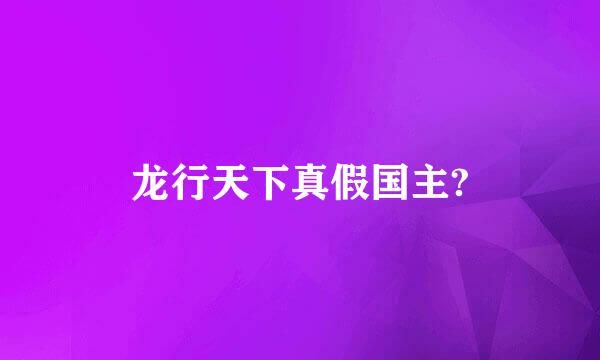 龙行天下真假国主?