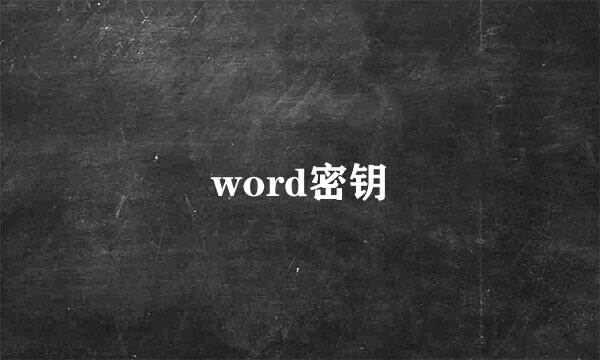 word密钥