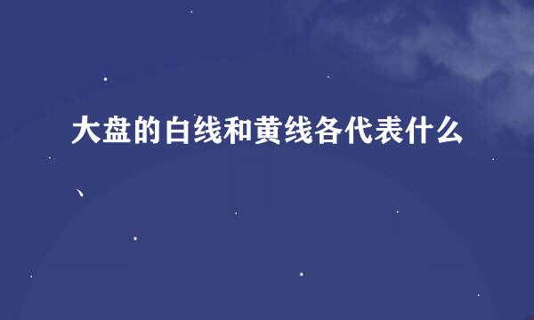 大盘的白线和黄线各代表什么、