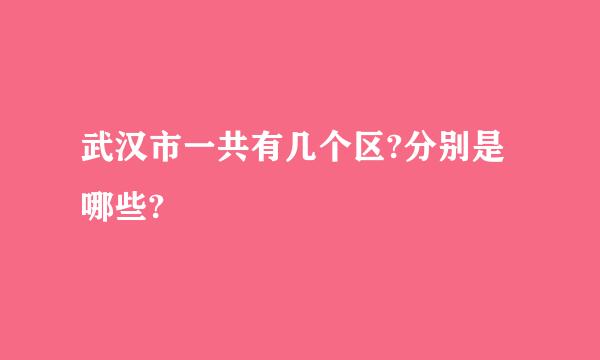 武汉市一共有几个区?分别是哪些?