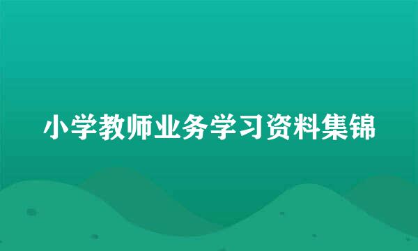 小学教师业务学习资料集锦