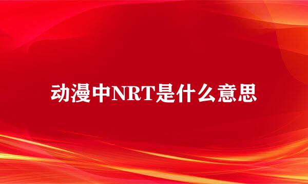 动漫中NRT是什么意思