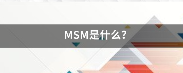 MSM是什么？