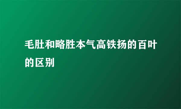 毛肚和略胜本气高铁扬的百叶的区别