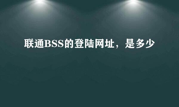 联通BSS的登陆网址，是多少