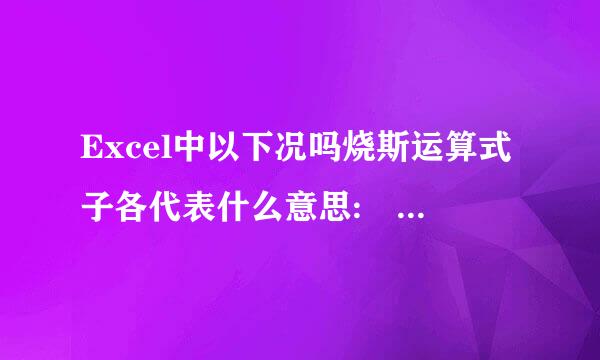 Excel中以下况吗烧斯运算式子各代表什么意思: = A5% = A2^2 = (B3+B4)/5 = A4&B4 = SUM(A1:B1000) = NOW()