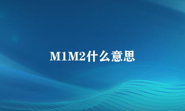 M1M2什么意思