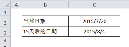 Excel中如何将日期加上一定的天数得出新的日期值，用什么函数，很急，谢谢。