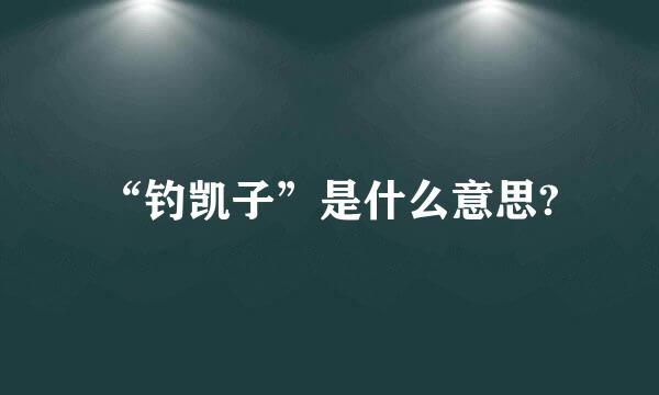 “钓凯子”是什么意思?