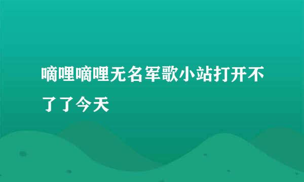 嘀哩嘀哩无名军歌小站打开不了了今天