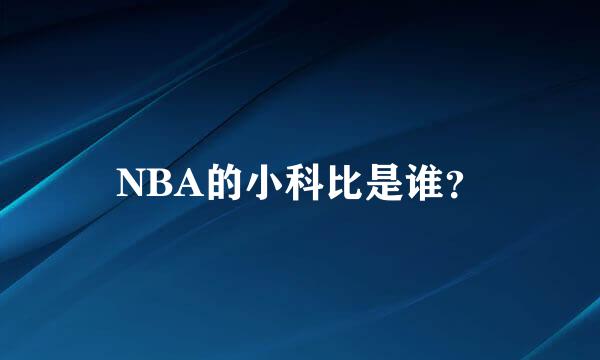 NBA的小科比是谁？