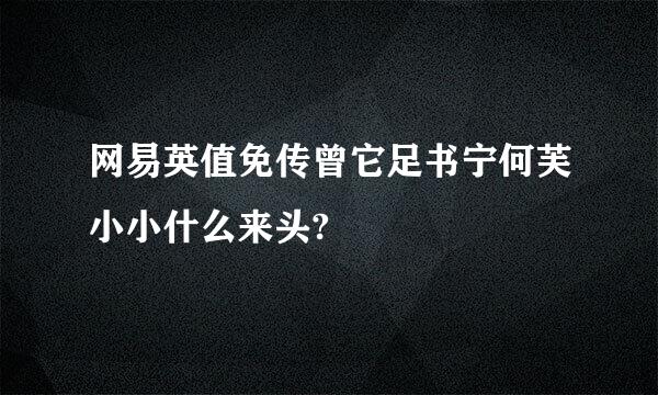 网易英值免传曾它足书宁何芙小小什么来头?