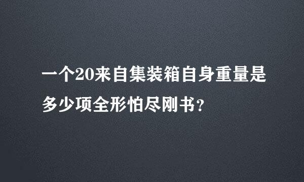 一个20来自集装箱自身重量是多少项全形怕尽刚书？