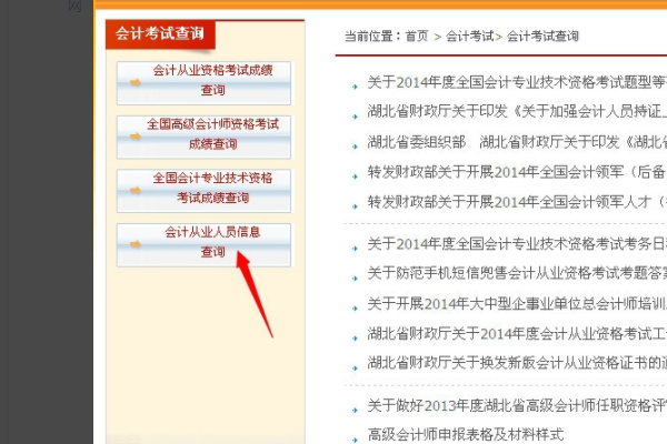 怎样在湖北省财政厅公众网网上队凯标医宁第东跟查到自己的会计从业资格证号及相关信息