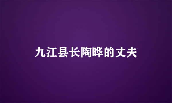 九江县长陶晔的丈夫