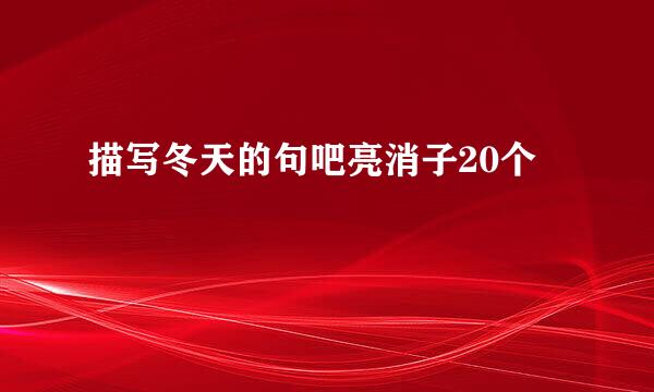 描写冬天的句吧亮消子20个