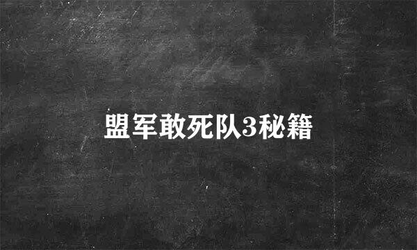 盟军敢死队3秘籍