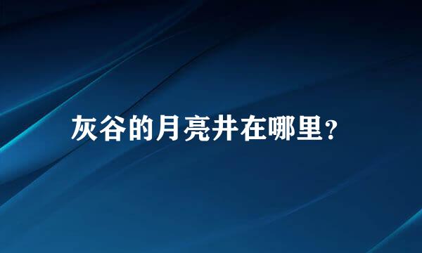 灰谷的月亮井在哪里？