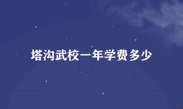 塔沟武校一年学费多少