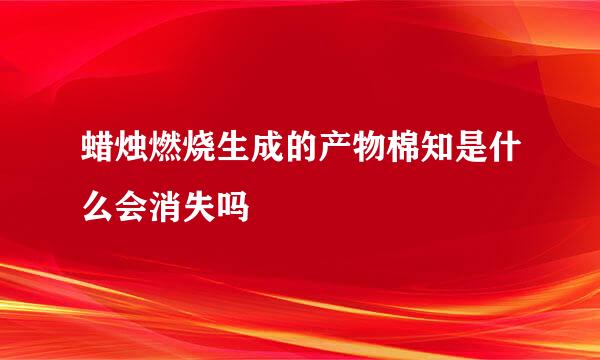 蜡烛燃烧生成的产物棉知是什么会消失吗