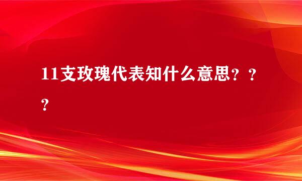 11支玫瑰代表知什么意思？？？