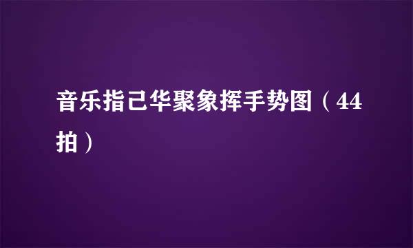 音乐指己华聚象挥手势图（44拍）