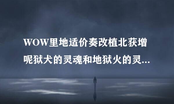 WOW里地适价奏改植北获增呢狱犬的灵魂和地狱火的灵魂有什么区别?