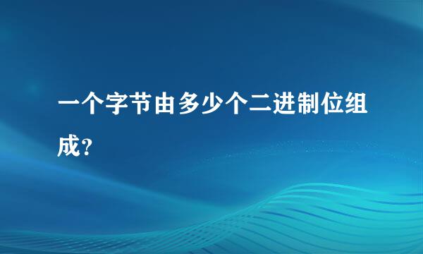 一个字节由多少个二进制位组成？