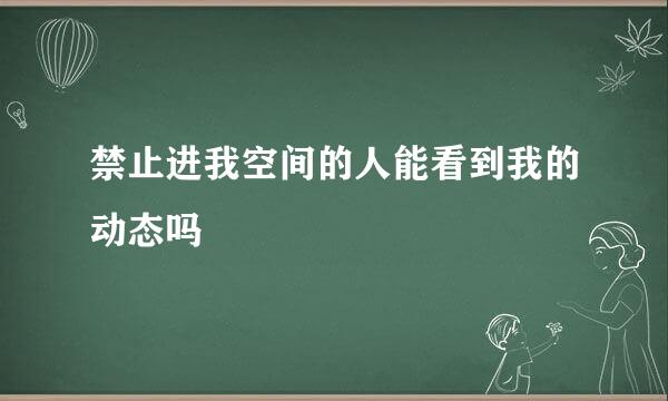 禁止进我空间的人能看到我的动态吗