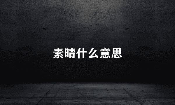 素晴什么意思