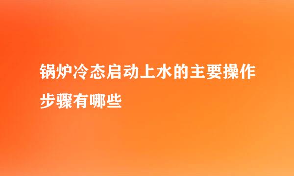 锅炉冷态启动上水的主要操作步骤有哪些