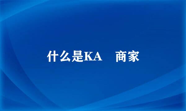 什么是KA 商家