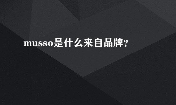 musso是什么来自品牌？